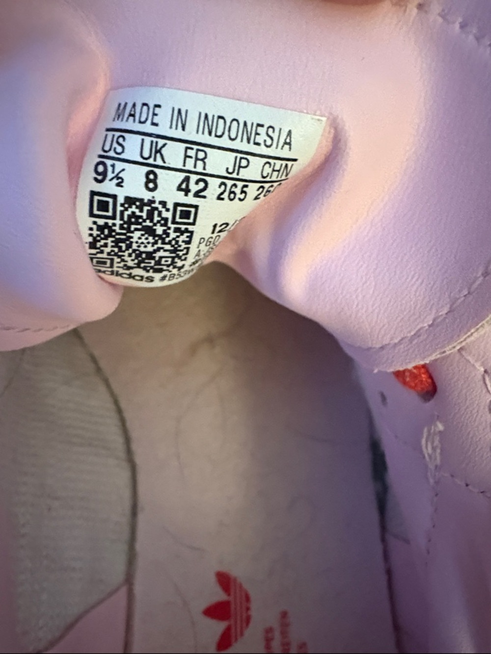 adidas Sambae Women's Pink and Red Suede Sneakers - Picture 4 of 4
